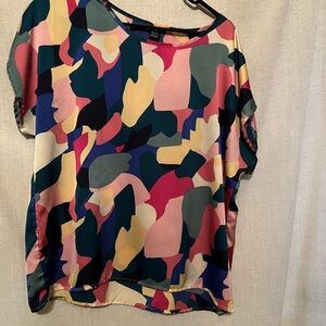 Shein Colorful Abstract Women's Top Size XL